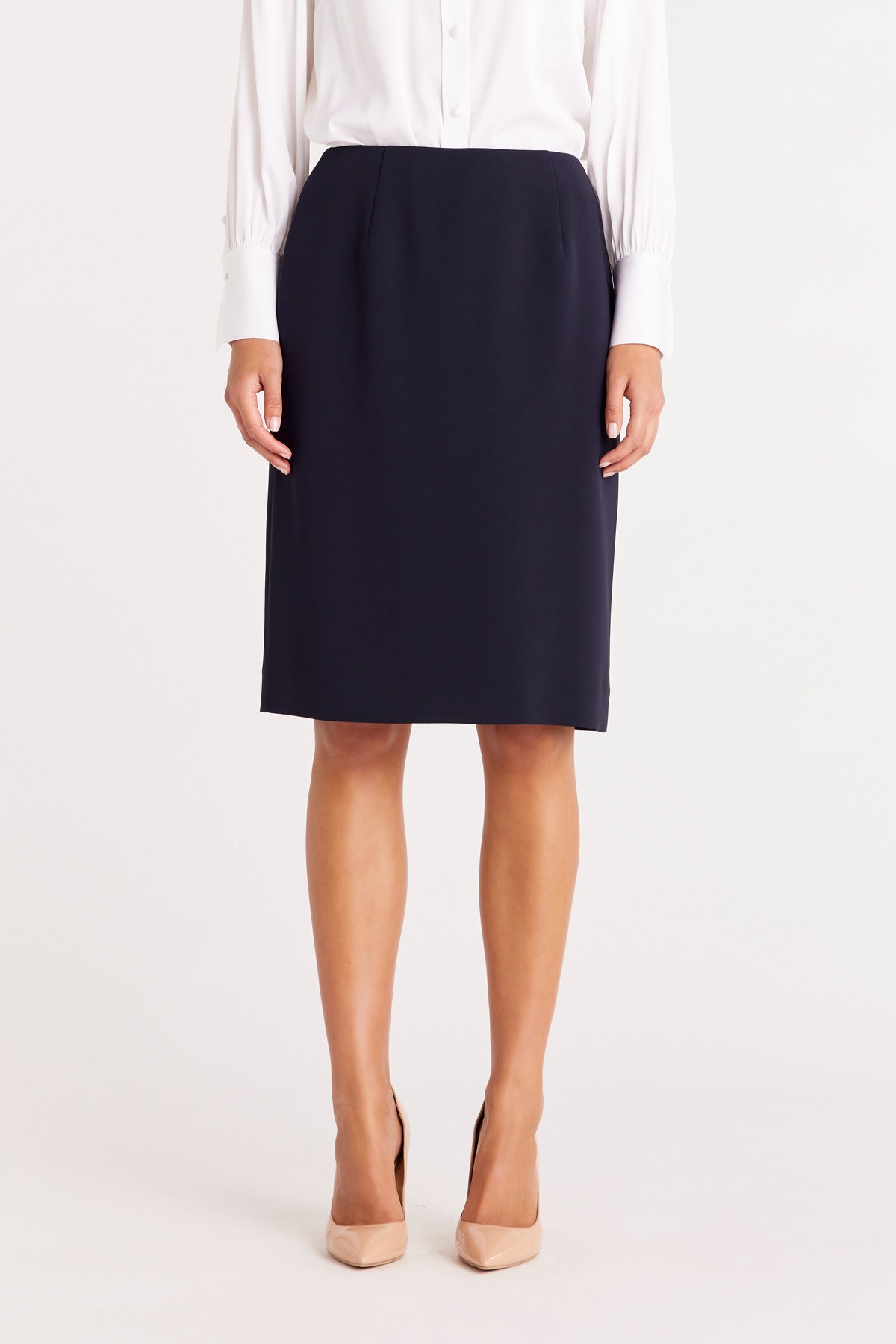 Navy pencil skirt queen cheap size