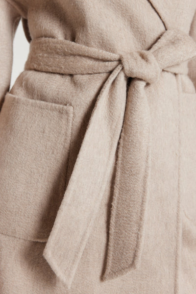 Wrap Coat - Oyster-Perri Cutten