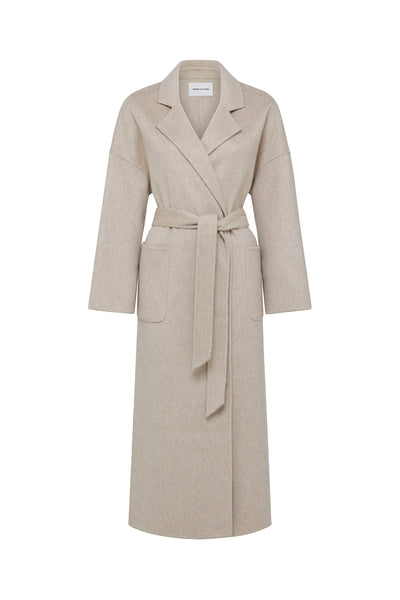 Wrap Coat - Oyster-Perri Cutten