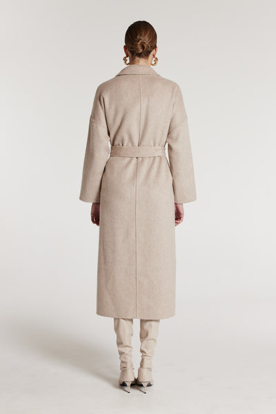 Wrap Coat - Oyster-Perri Cutten