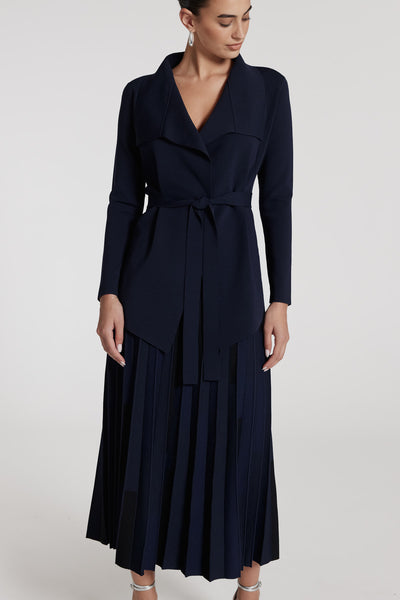 Ari Crepe Jacket - Navy-Perri Cutten