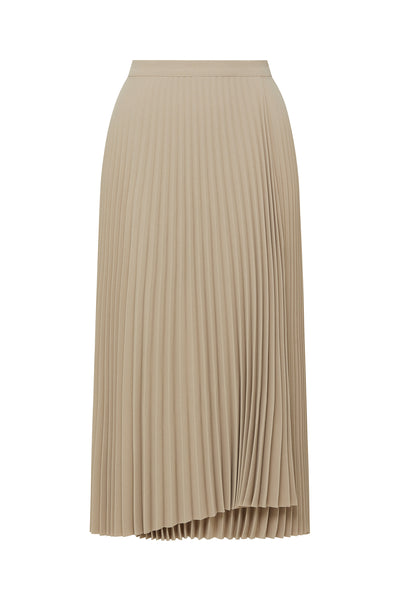 Wrap Pleat Skirt - Dark Gold-Perri Cutten