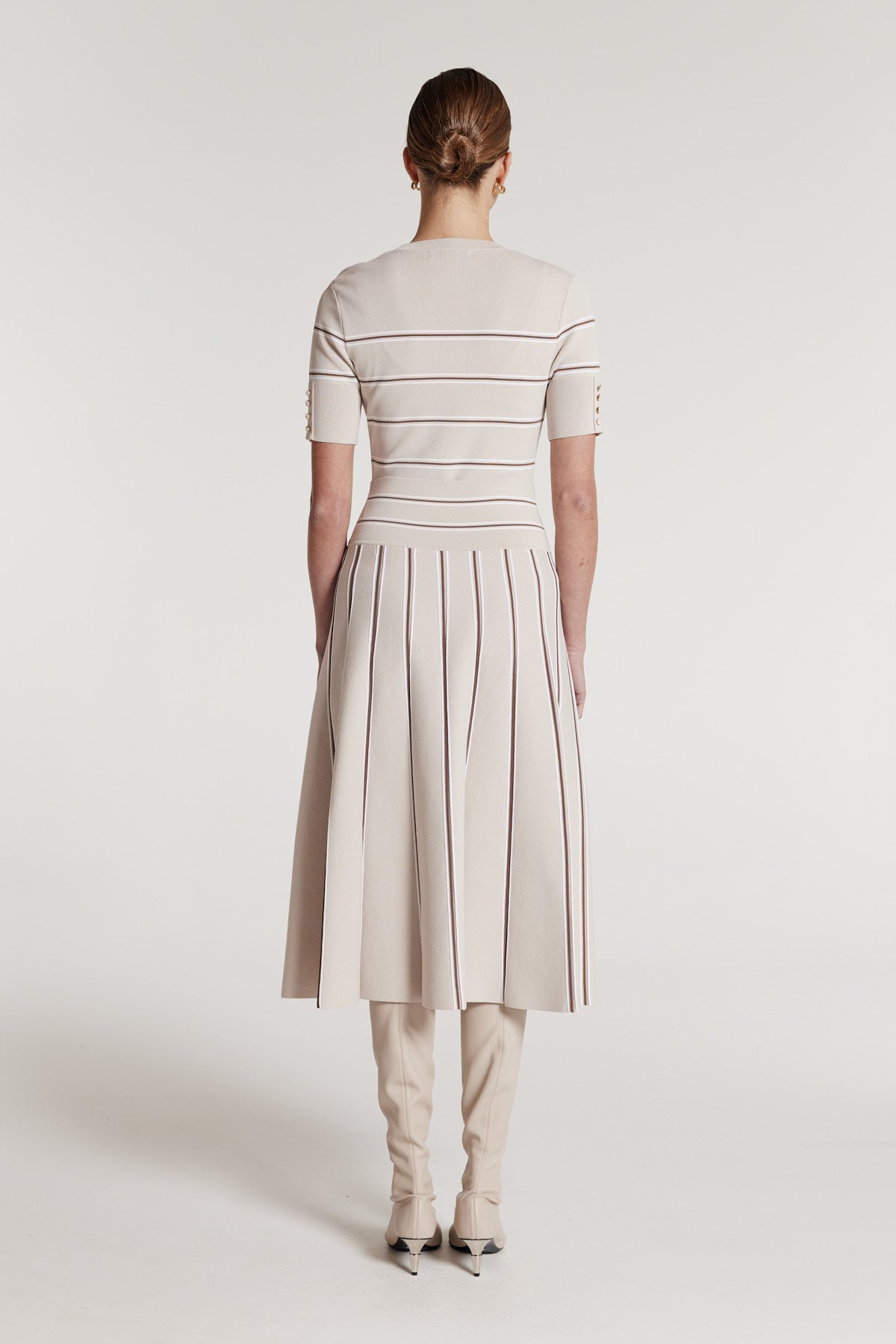 Gabriela Knit Skirt - Oyster/Spice-Perri Cutten