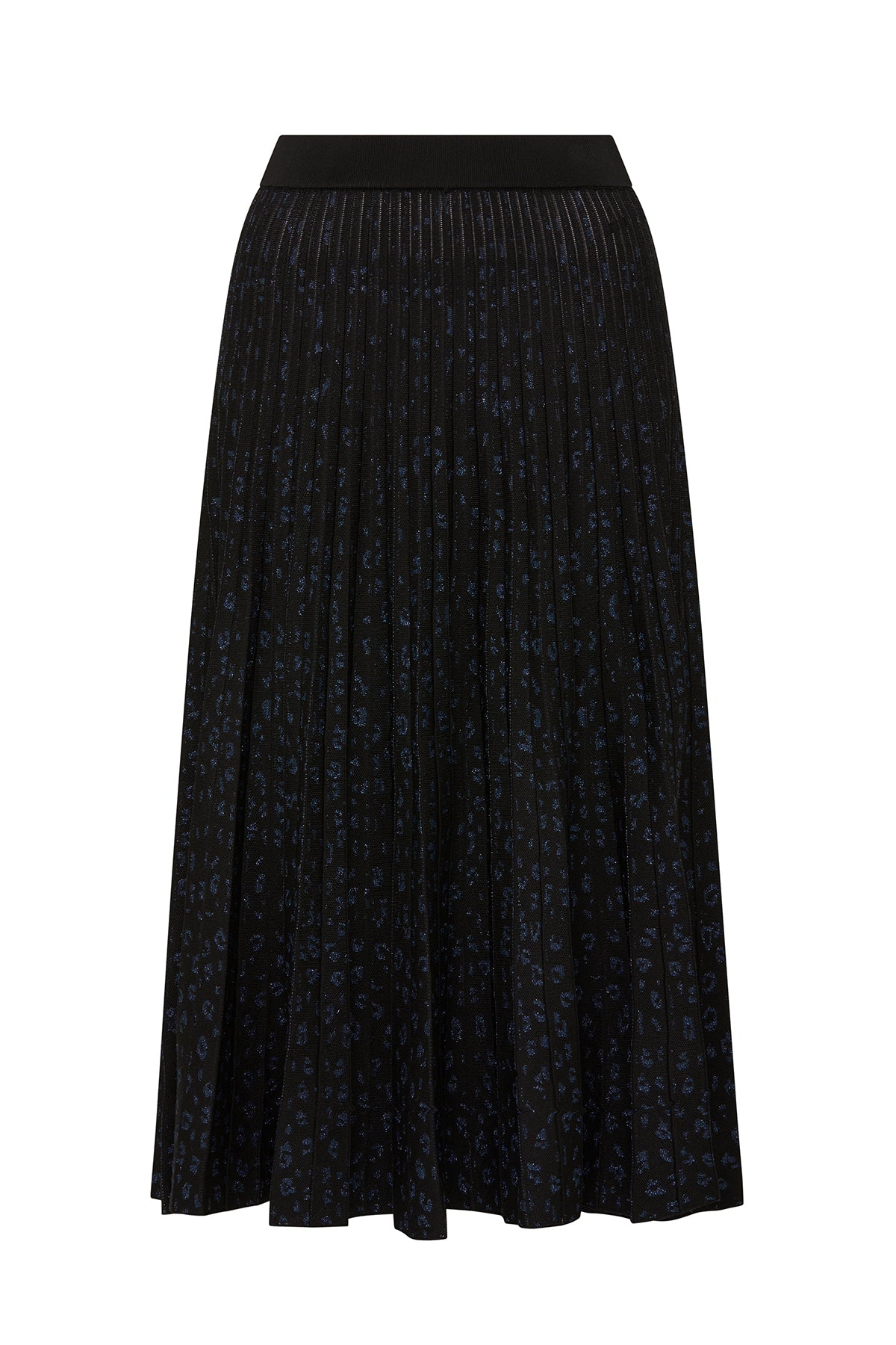 Calista Metallic Skirt - Black/Blue - Perri Cutten