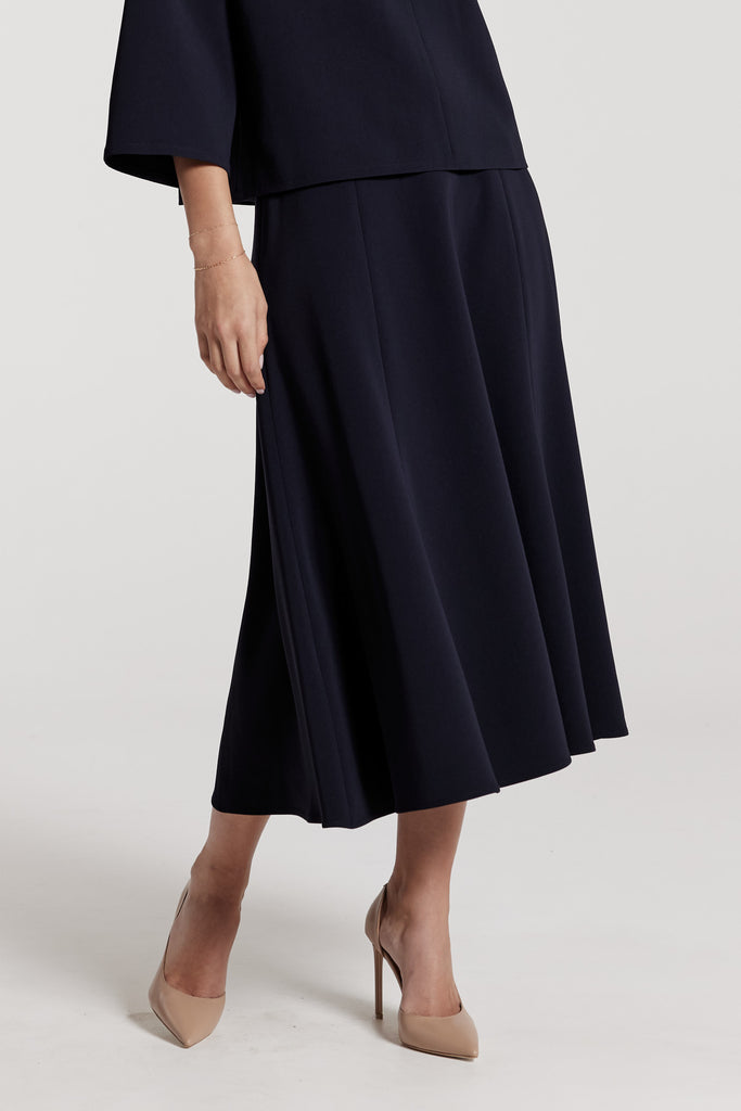 A Line Midi Skirt Navy