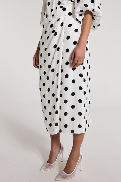 Nadia Skirt - White/Black-Perri Cutten