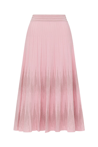 Lurex Knit Skirt - Pink-Perri Cutten