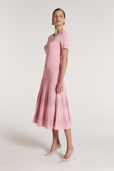 Lurex Knit Skirt - Pink-Perri Cutten