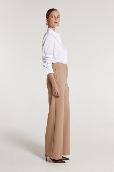 Stretch Wide Pant - Wheat-Perri Cutten