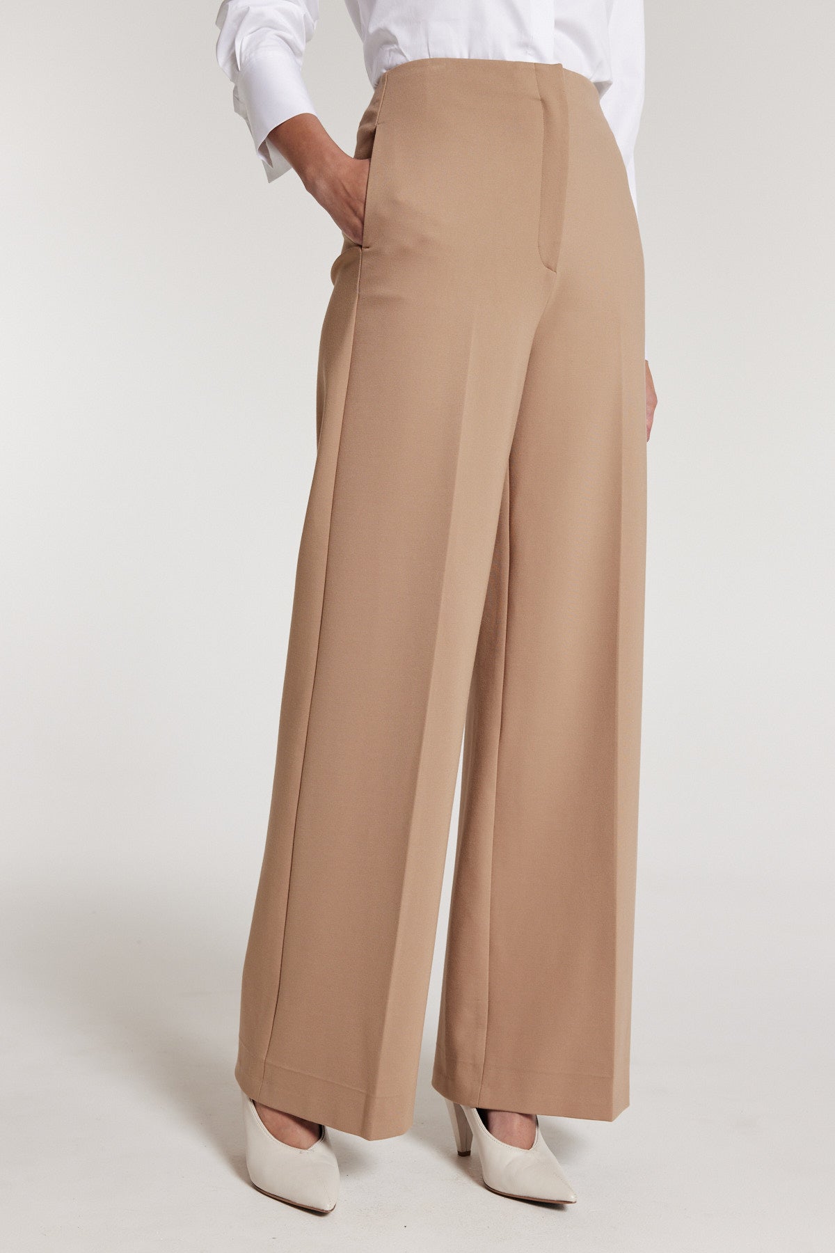 Stretch Wide Pant - Wheat-Perri Cutten