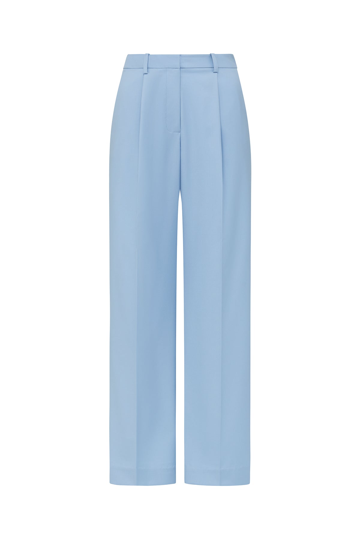 Classic Wool Pant - Pale Blue-Perri Cutten