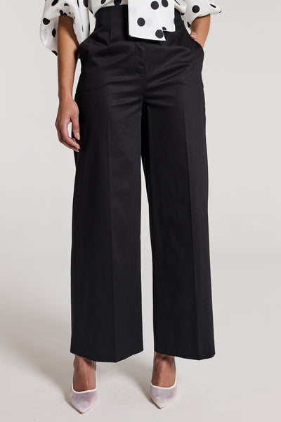 Finn Cotton Pant - Black-Perri Cutten