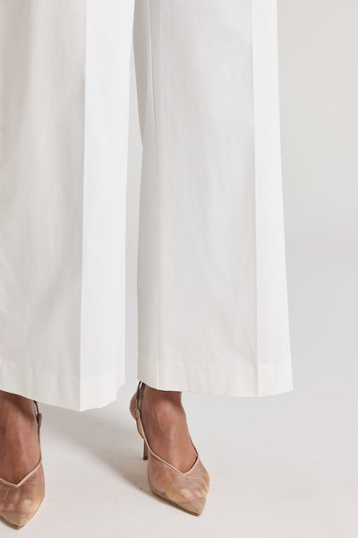 Finn Cotton Pant - White-Perri Cutten