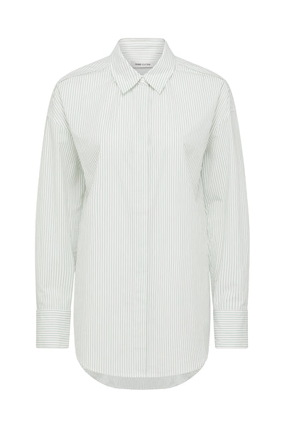 Parsons Stripe Shirt - Green/White-Perri Cutten