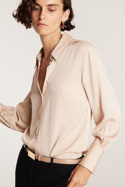 Frida Silk Shirt - Gold-Perri Cutten