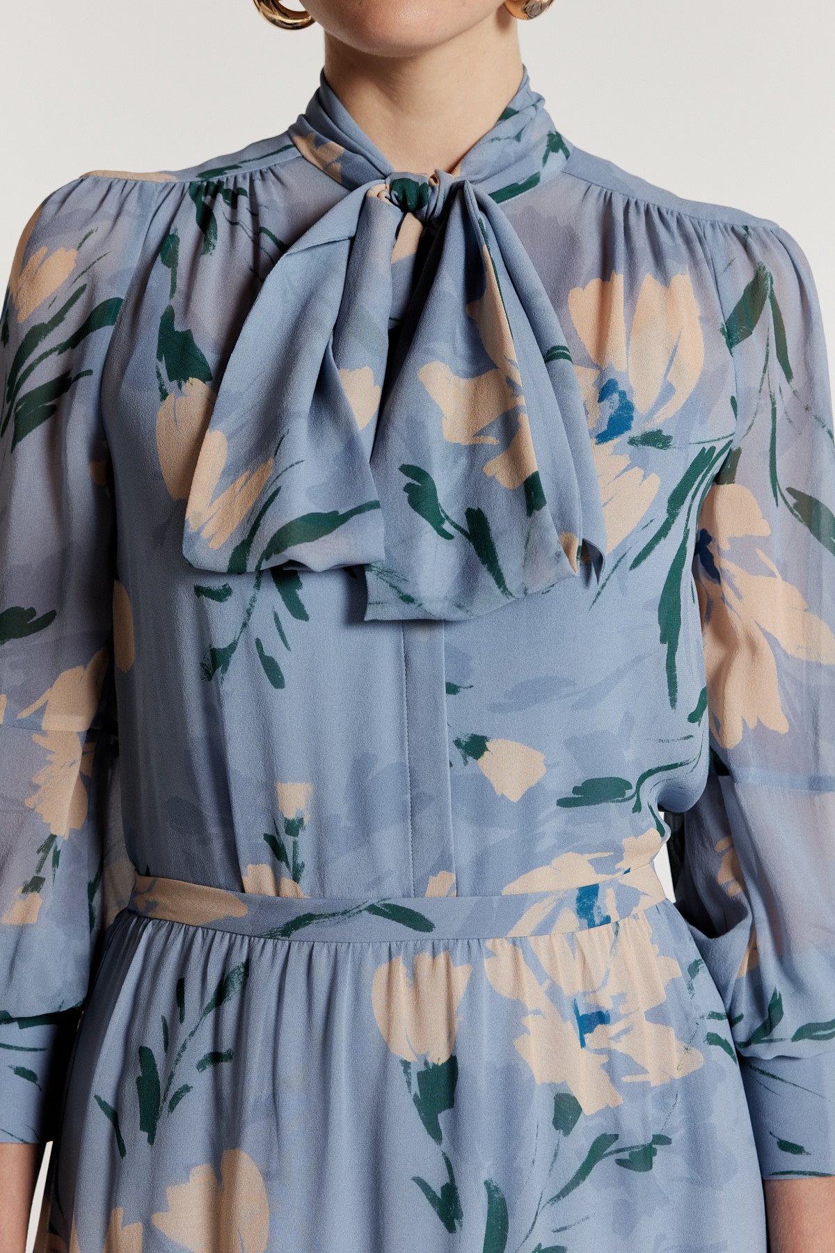 Esther Silk Shirt - Blue Print-Perri Cutten