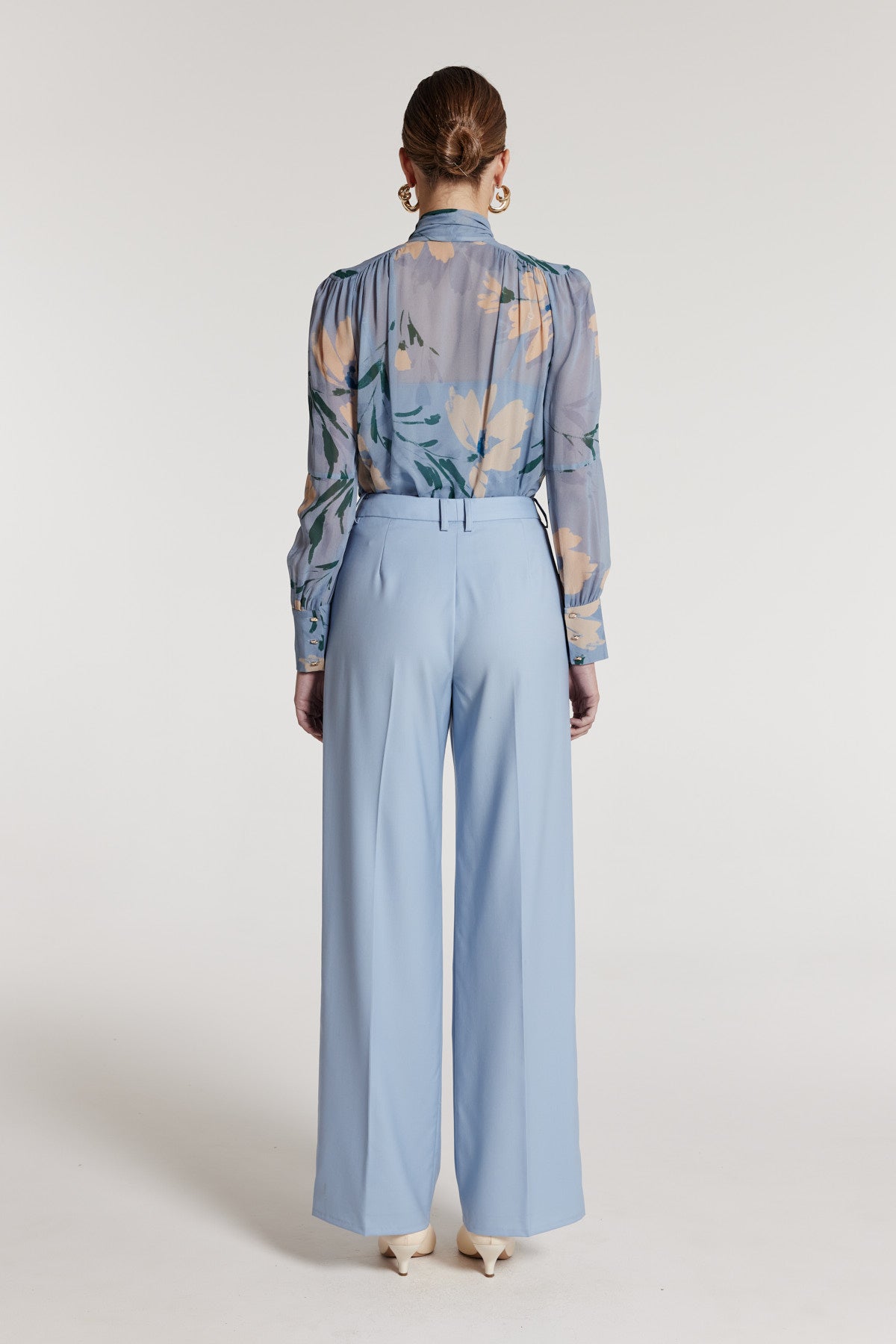 Esther Silk Shirt - Blue Print-Perri Cutten