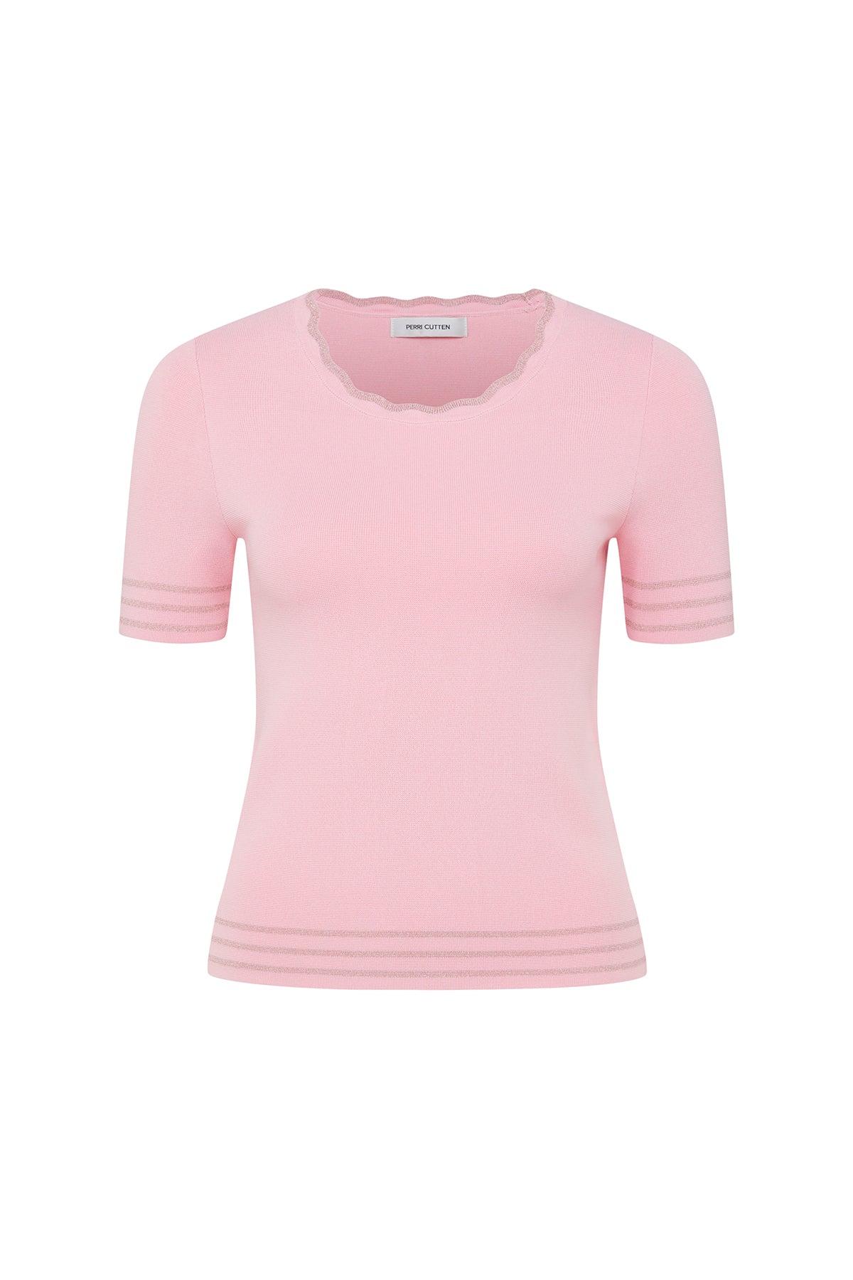 Lurex Knit Top - Pink-Perri Cutten