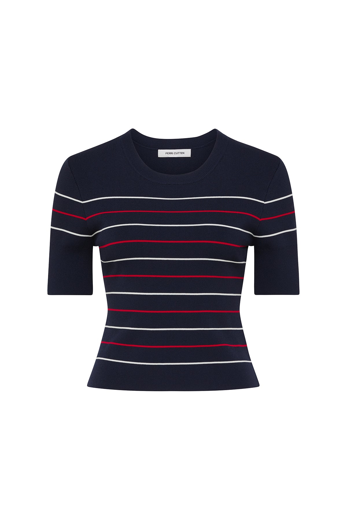 Gabriela Knit Top - Navy/White/Red-Perri Cutten