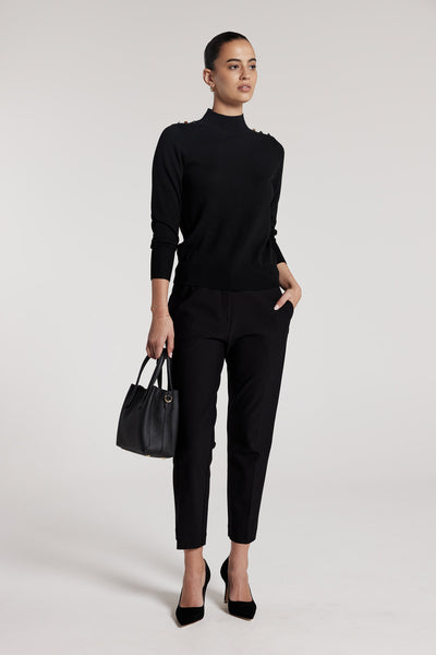 Merino Jumper - Black-Perri Cutten