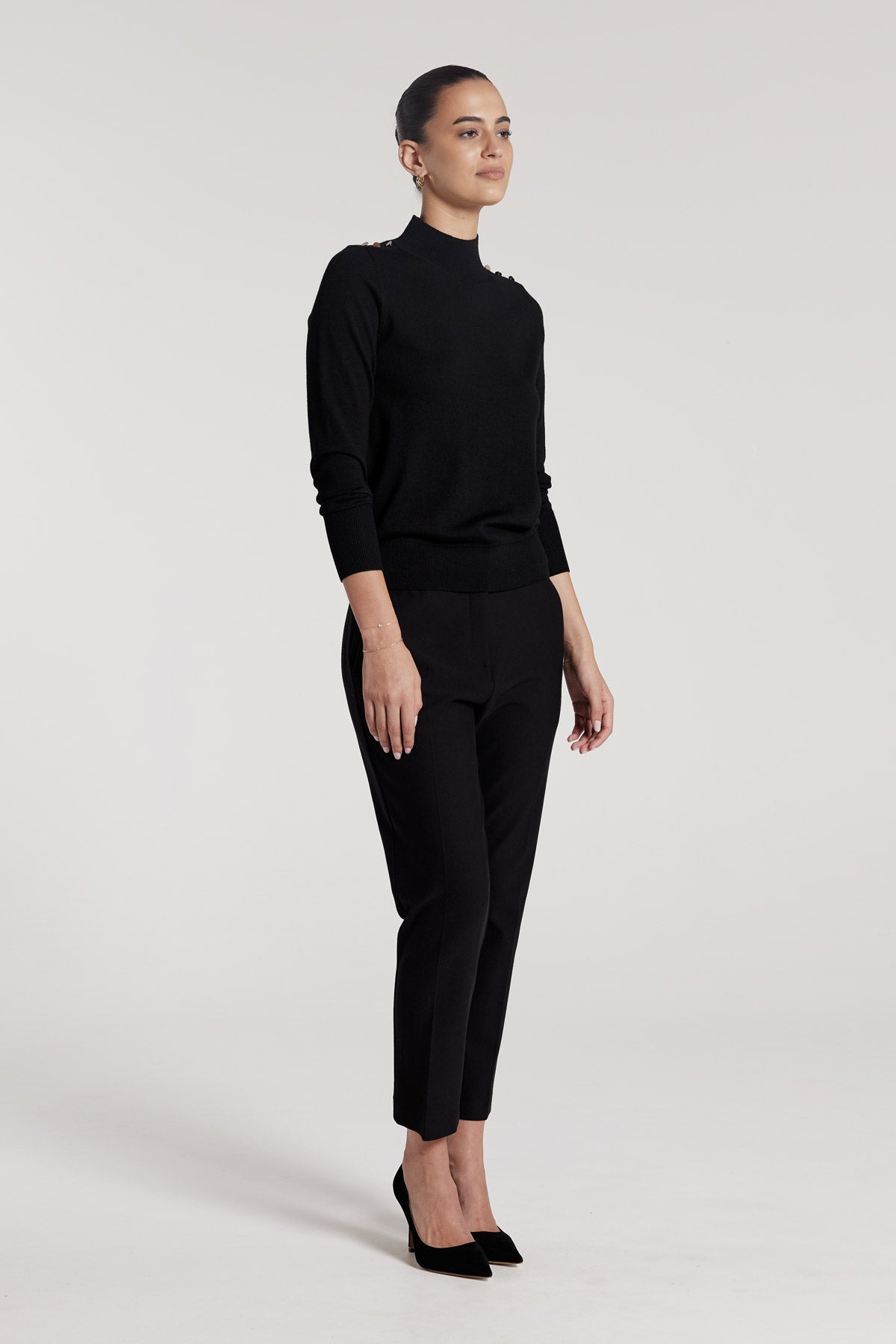 Merino Jumper - Black-Perri Cutten