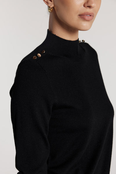 Merino Jumper - Black-Perri Cutten