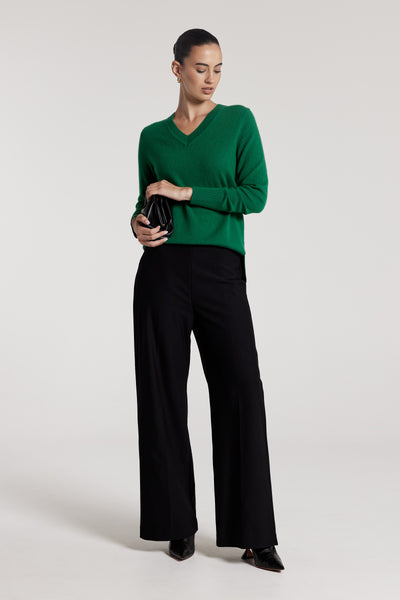 Wool Cashmere Jumper - Green-Perri Cutten