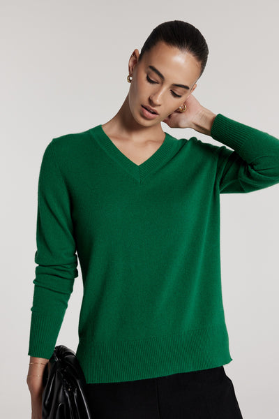 Wool Cashmere Jumper - Green-Perri Cutten