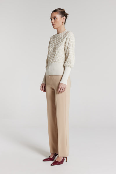 Tivoli Lurex Jumper - Soft Gold-Perri Cutten