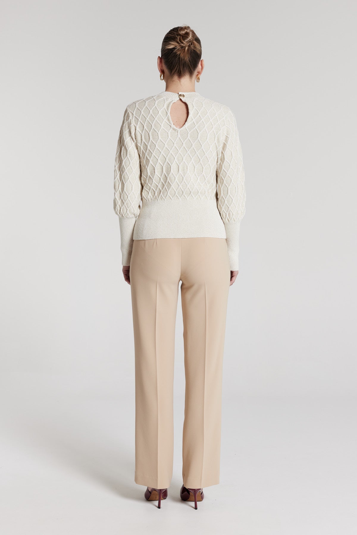 Tivoli Lurex Jumper - Soft Gold-Perri Cutten