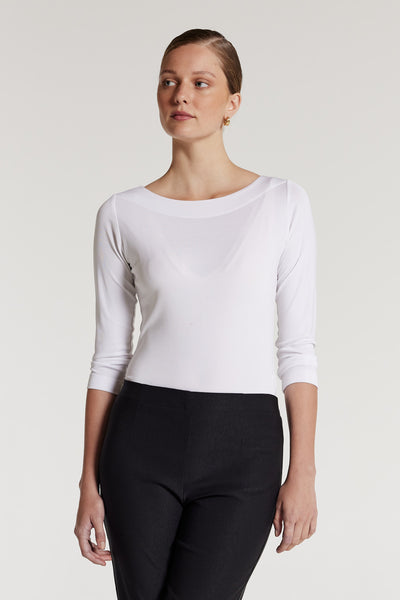 Fluid Milano Top - White-Perri Cutten