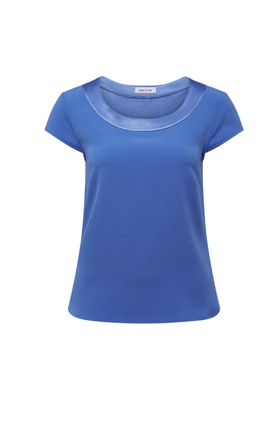 Lina Satin Trim Top - Bluebell-Perri Cutten