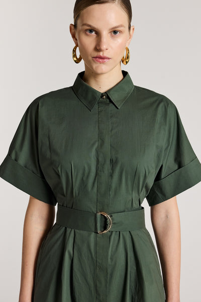 Clara Shirtmaker Dress - Olive-Perri Cutten