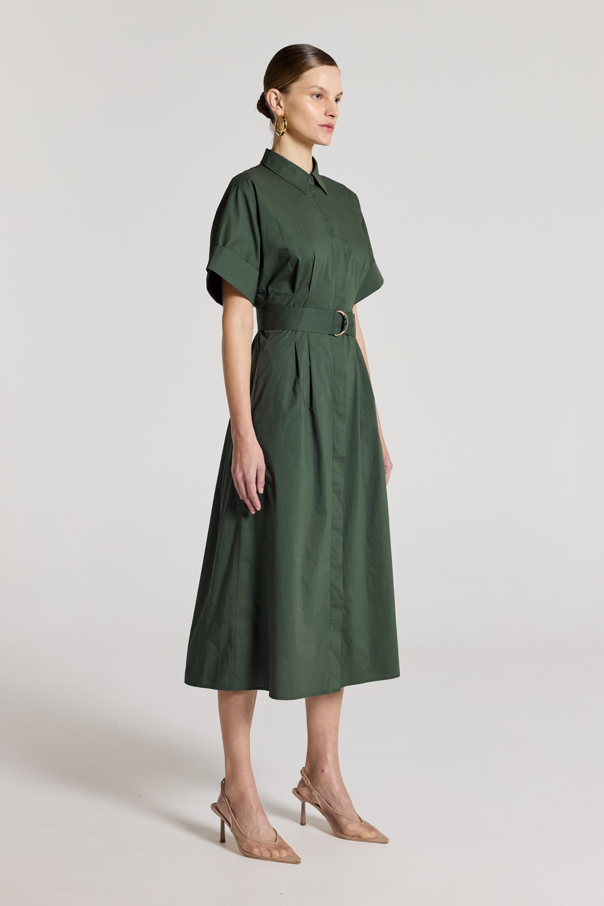 Clara Shirtmaker Dress - Olive-Perri Cutten