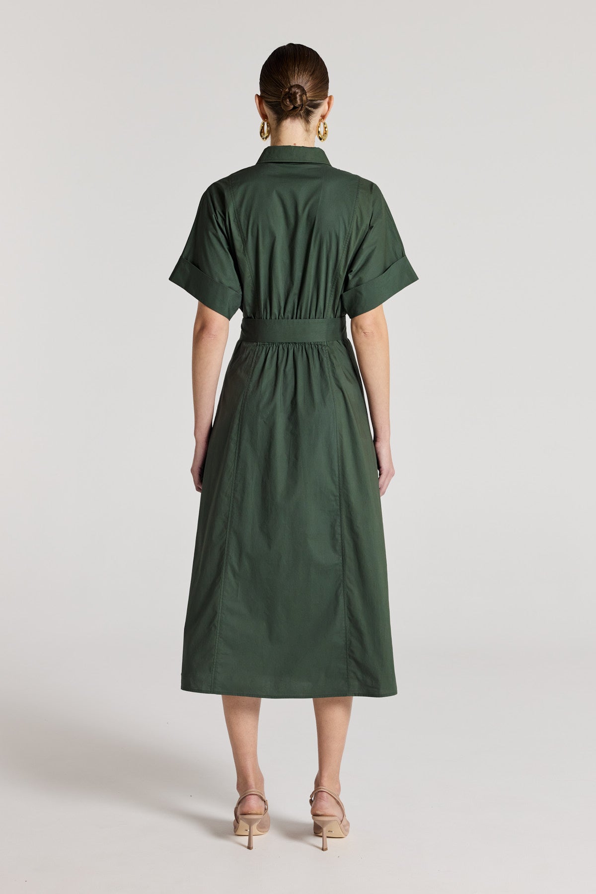 Clara Shirtmaker Dress - Olive-Perri Cutten