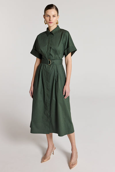 Clara Shirtmaker Dress - Olive-Perri Cutten