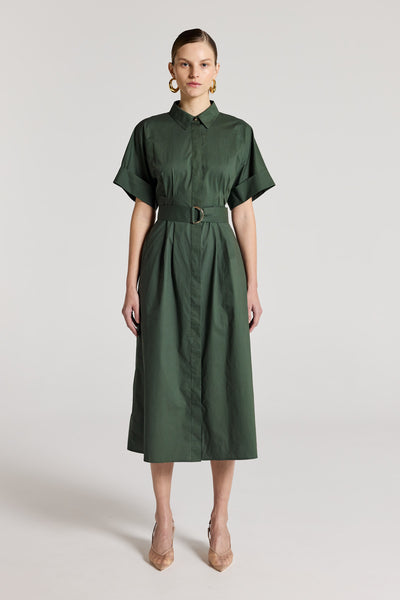 Clara Shirtmaker Dress - Olive-Perri Cutten