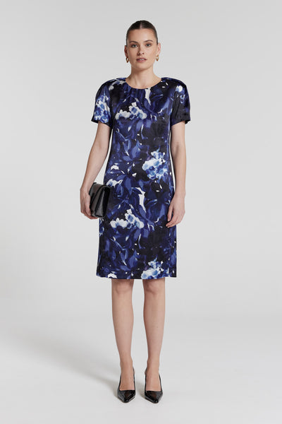 Matisse Silk Dress - Indigo Bloom-Perri Cutten