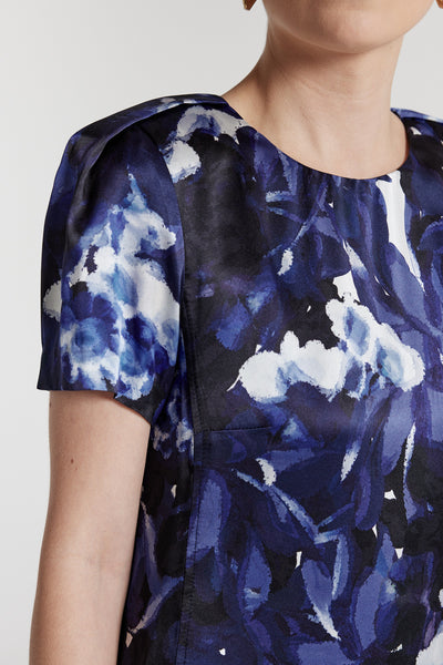 Matisse Silk Dress - Indigo Bloom-Perri Cutten