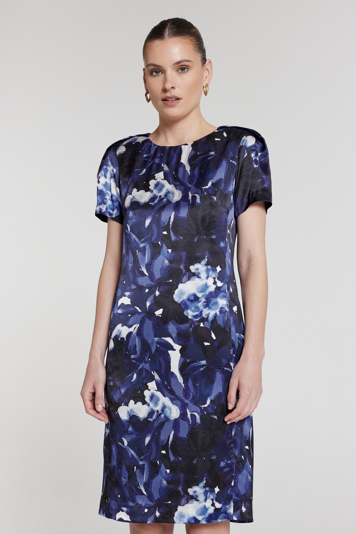 Matisse Silk Dress - Indigo Bloom-Perri Cutten