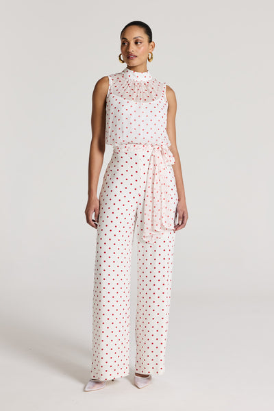 Mia Jumpsuit - White/Red-Perri Cutten