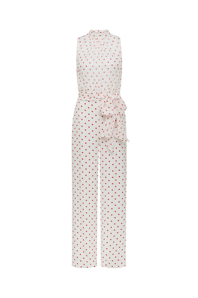 Mia Jumpsuit - White/Red-Perri Cutten