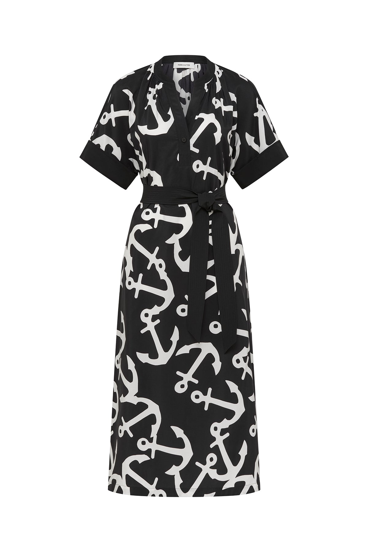 Portofino Dress - Black/White-Perri Cutten