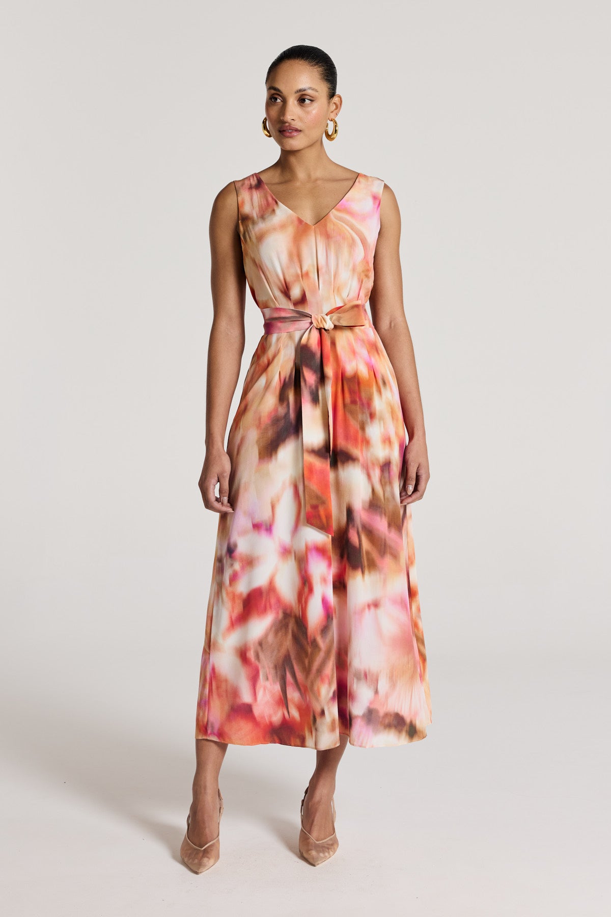 Aurelia Silk Dress - Orange-Perri Cutten