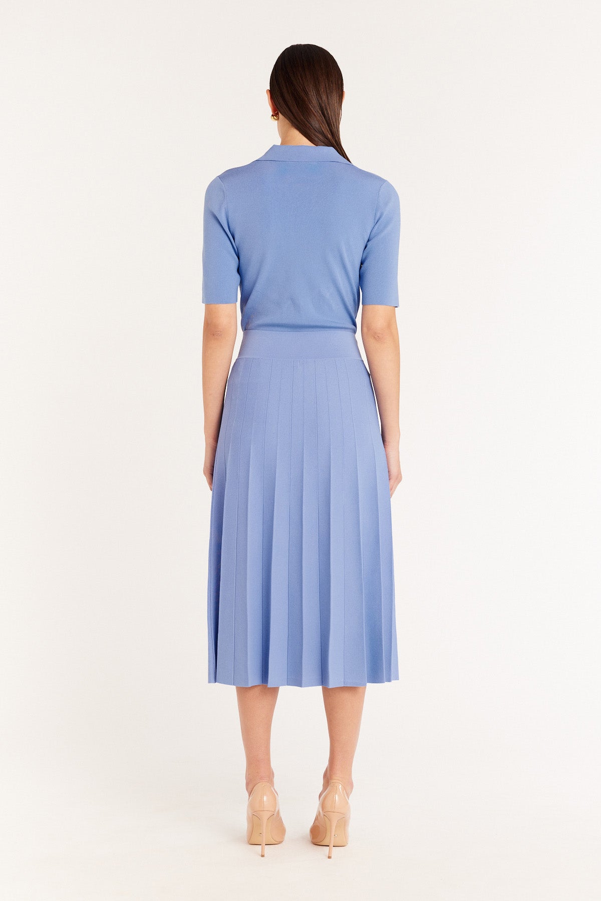 Sunray Knit Skirt - Bluebell - Perri Cutten