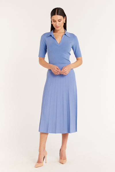 Sunray Knit Skirt - Bluebell-Perri Cutten